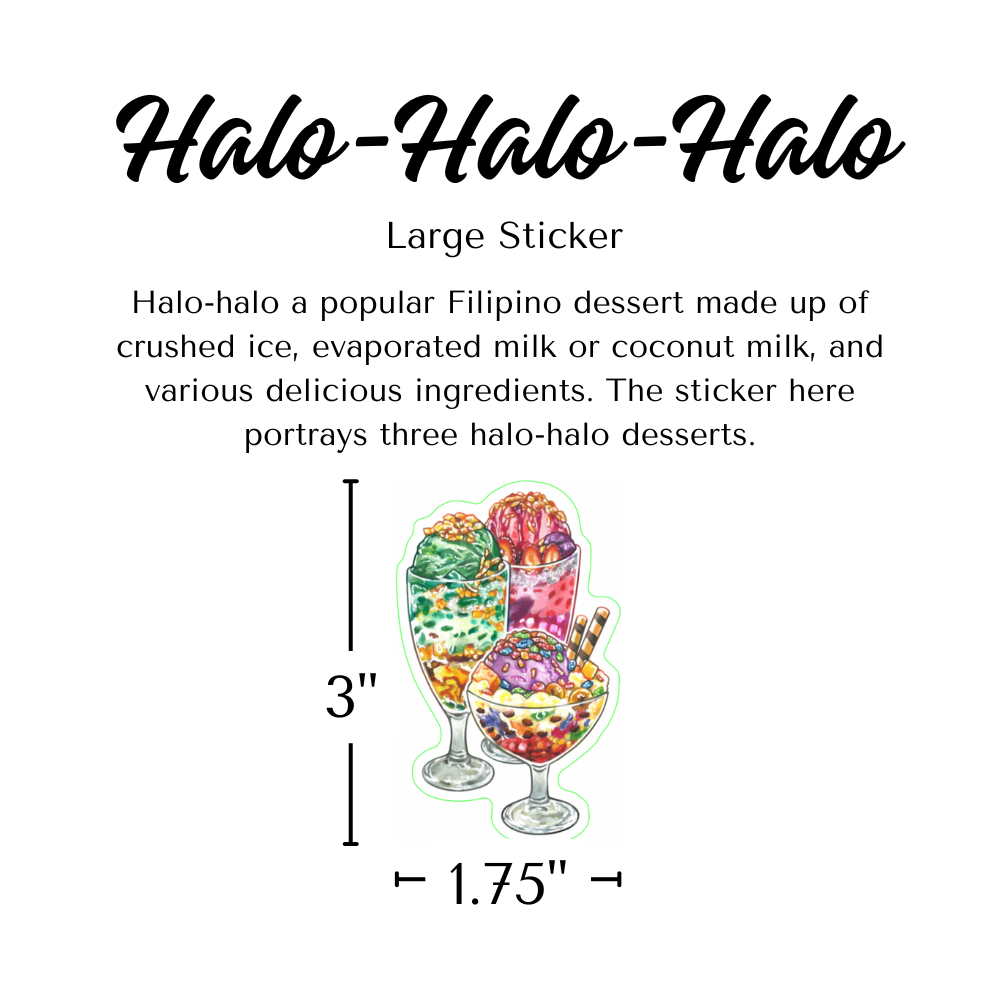 Halo Halo Halo Stickers (Large)