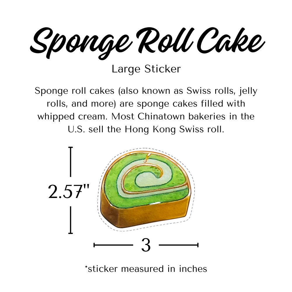 Sponge Cake Stickers (Large)