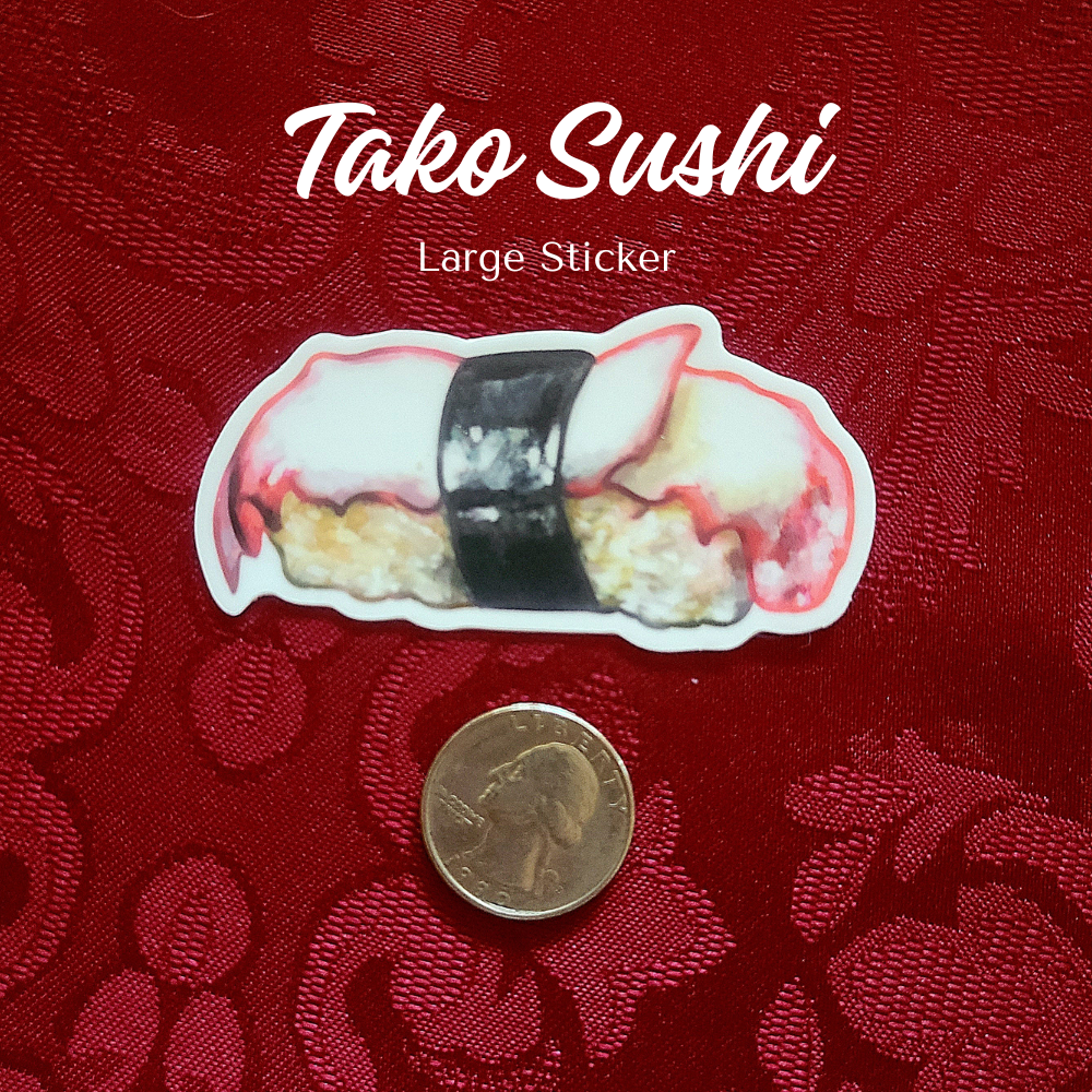 Tako Sushi Stickers