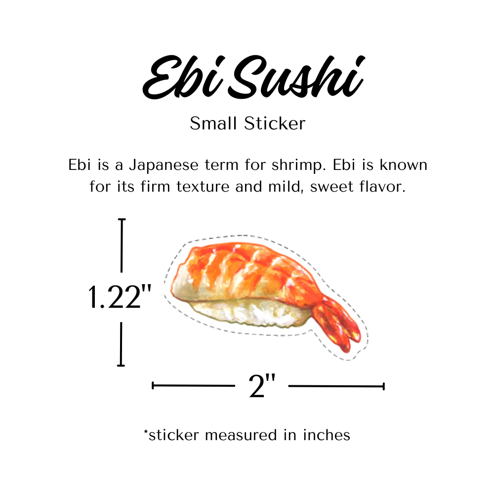 Ebi Sushi Stickers (Small)