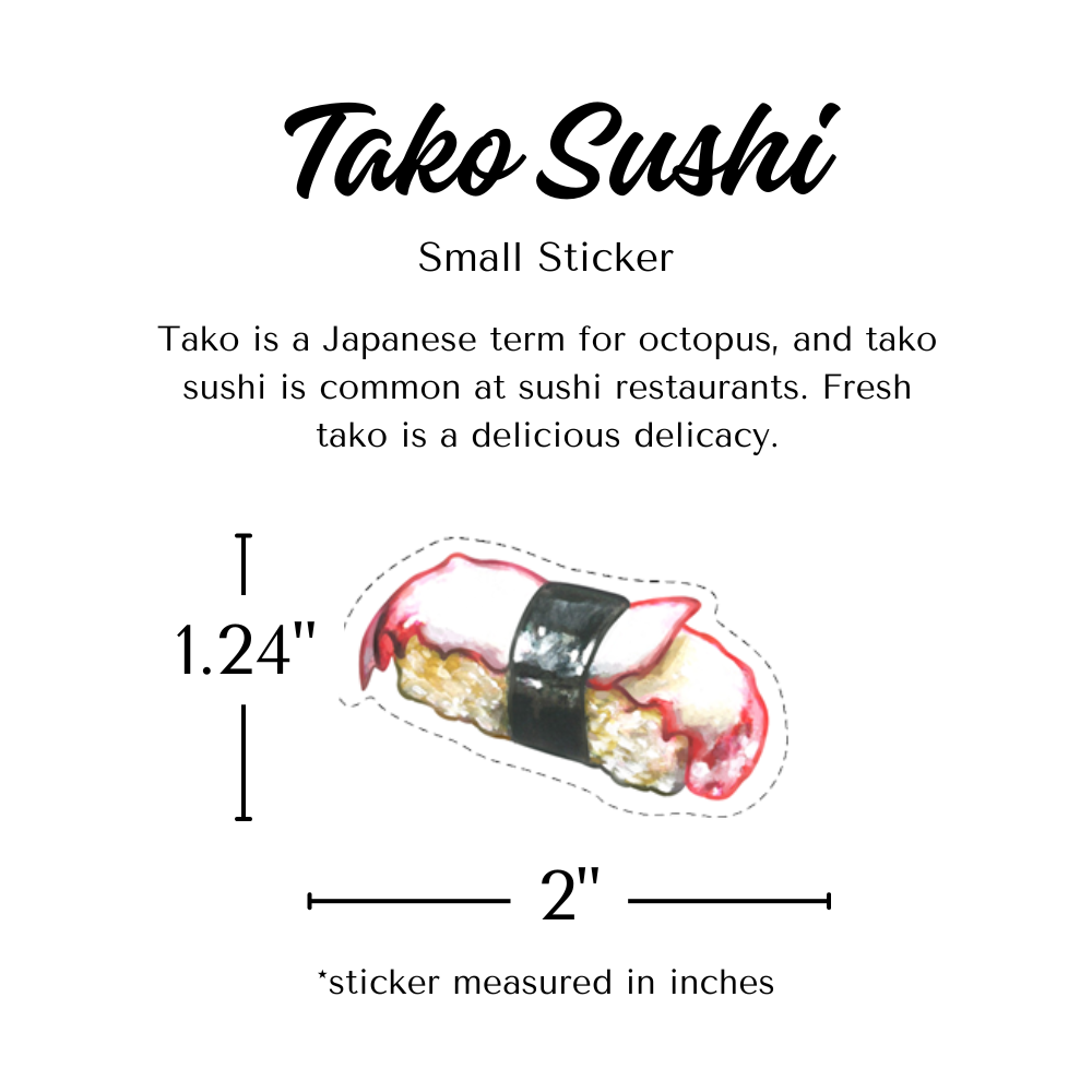 Tako Sushi Stickers