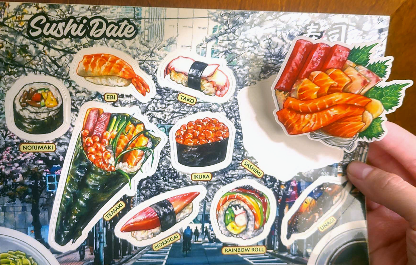 Sushi Date (寿司) Sticker Sheet