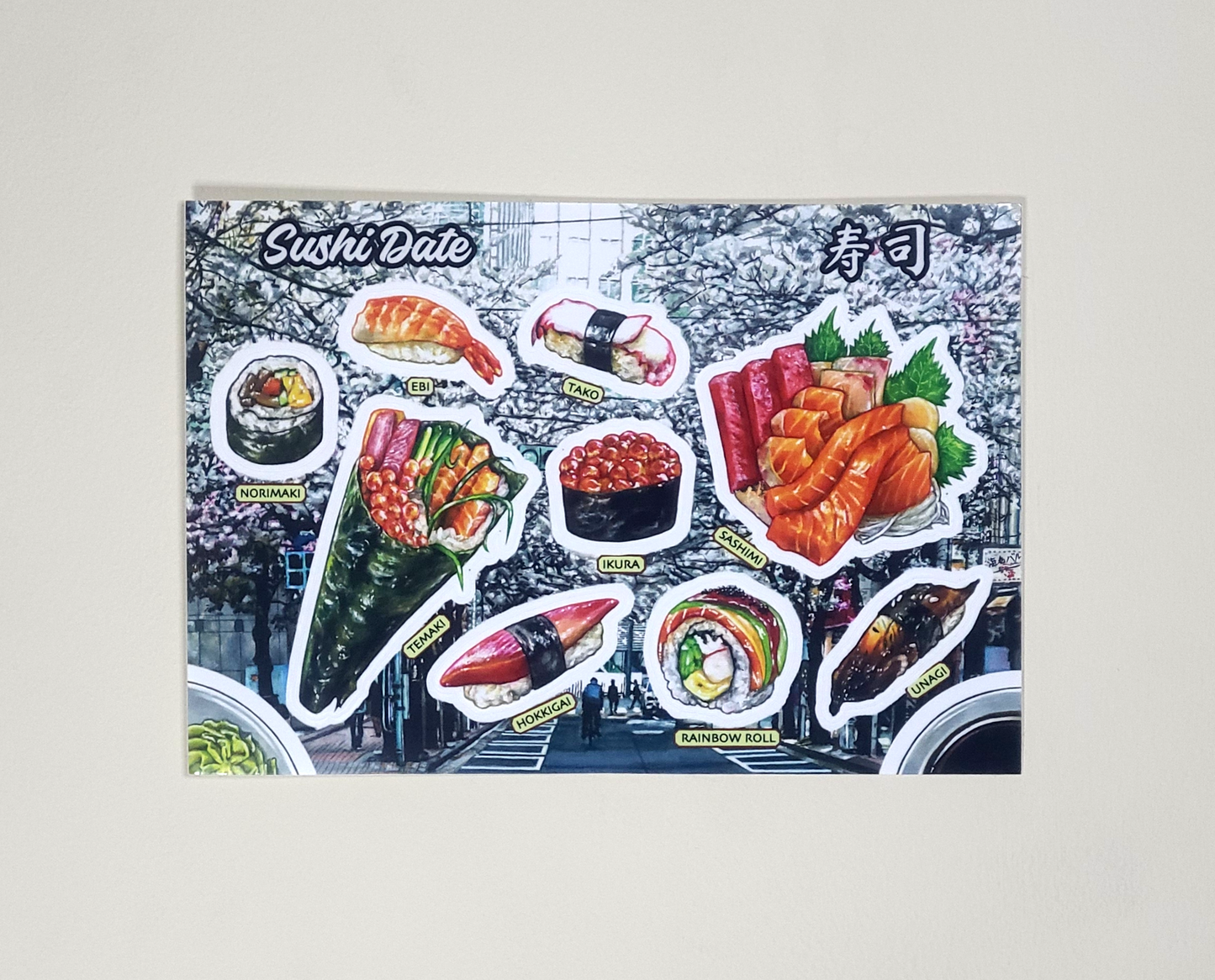 Sushi Date (寿司) Sticker Sheet