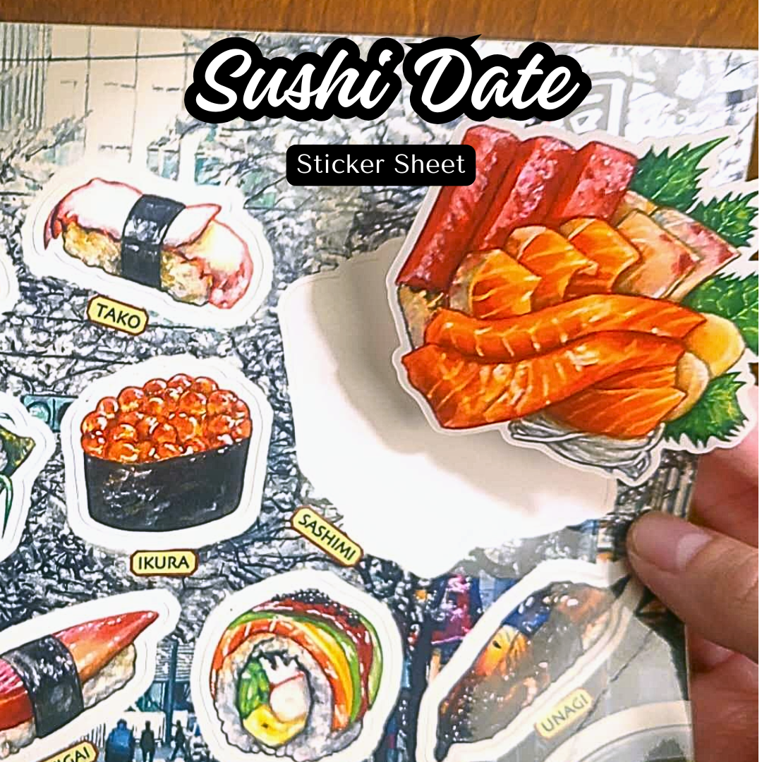 Sushi Date (寿司) Sticker Sheet